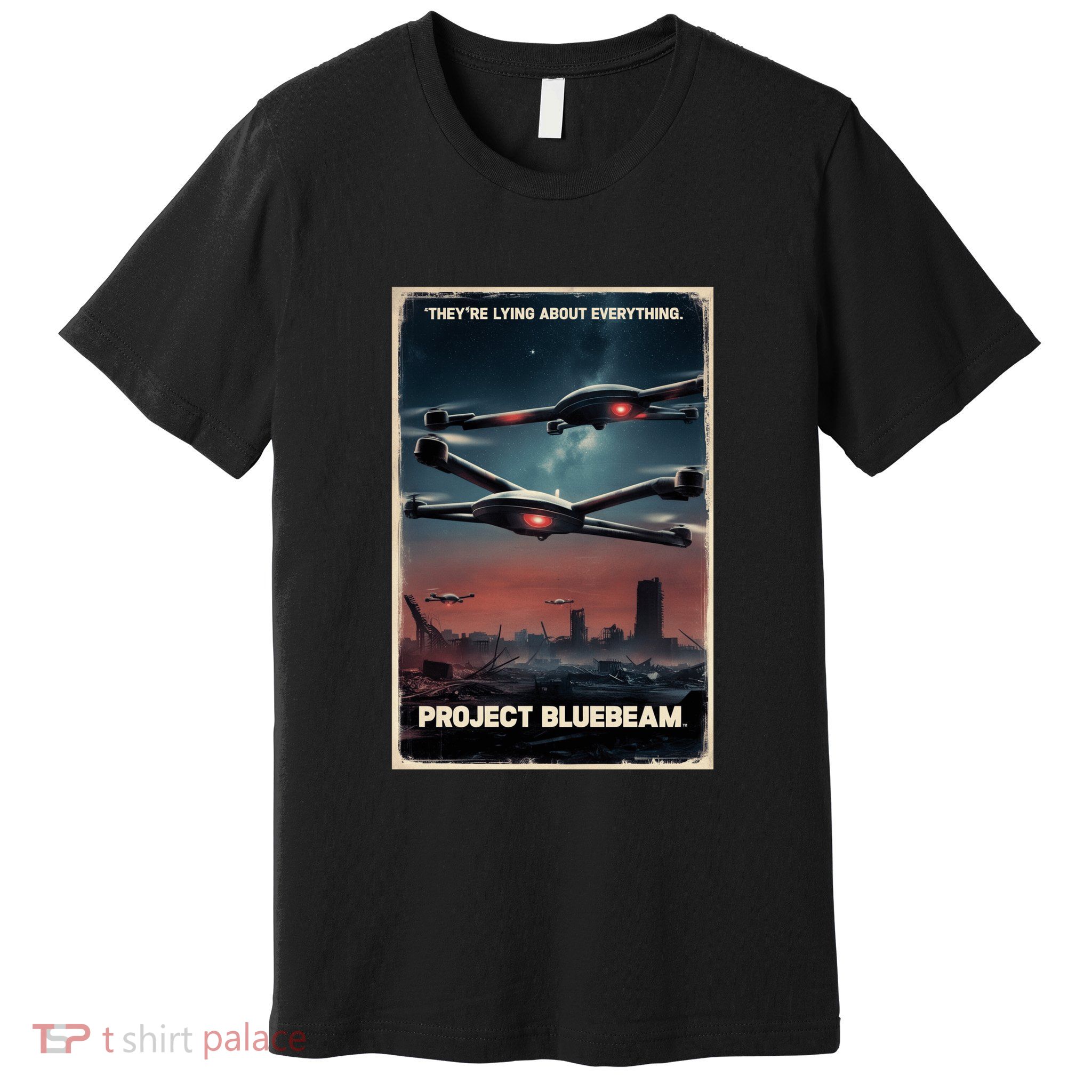 New Jersey Drones Ufo Uap Project Bluebeam Premium T-Shirt