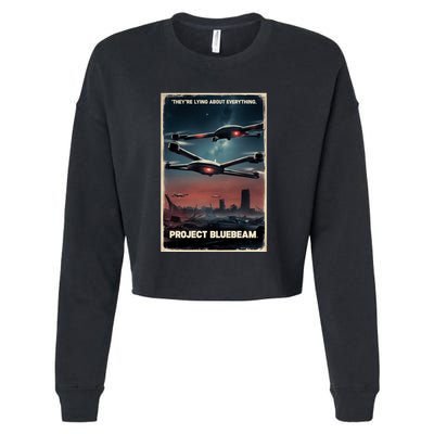 New Jersey Drones Ufo Uap Project Bluebeam Cropped Pullover Crew