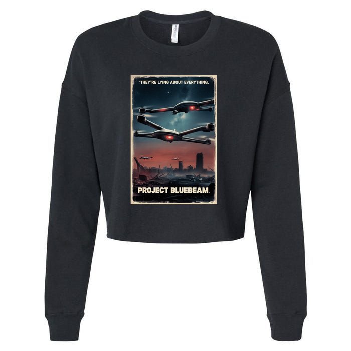 New Jersey Drones Ufo Uap Project Bluebeam Cropped Pullover Crew