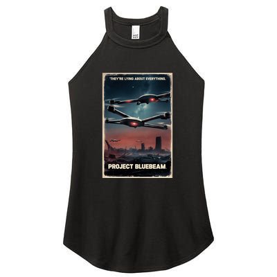 New Jersey Drones Ufo Uap Project Bluebeam Women's Perfect Tri Rocker Tank
