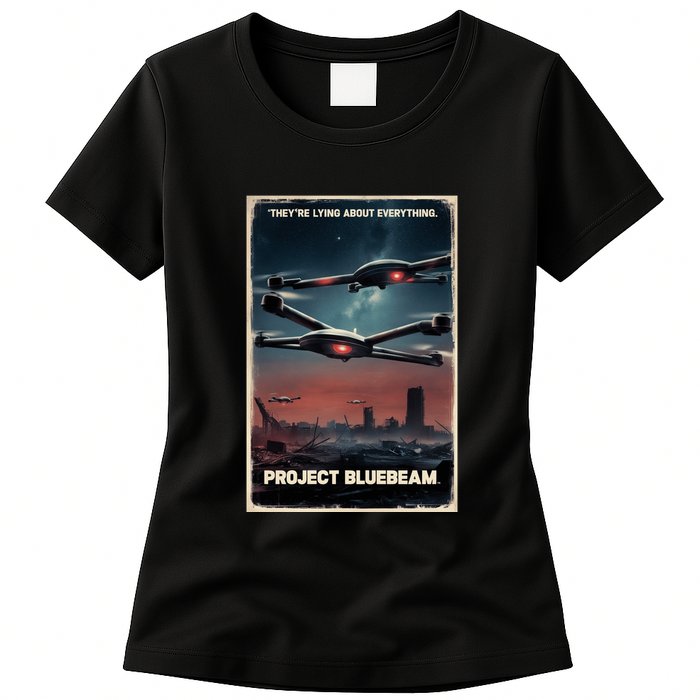 New Jersey Drones Ufo Uap Project Bluebeam Womens T-Shirt
