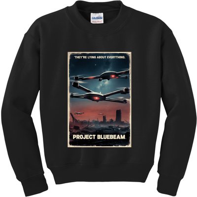 New Jersey Drones Ufo Uap Project Bluebeam Kids Sweatshirt