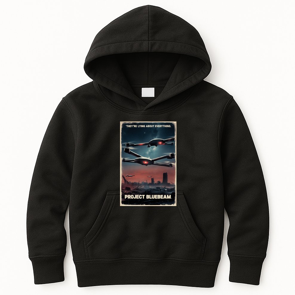 New Jersey Drones Ufo Uap Project Bluebeam Kids Hoodie