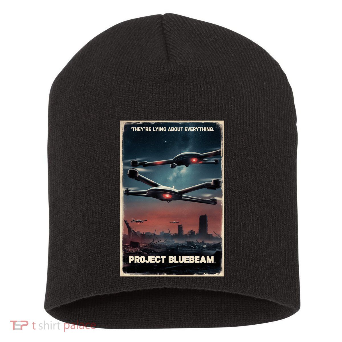 New Jersey Drones Ufo Uap Project Bluebeam Short Acrylic Beanie