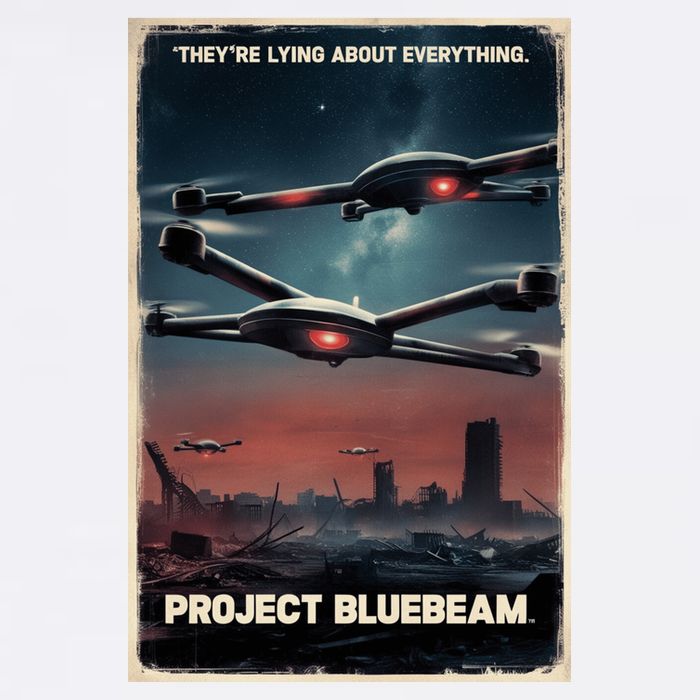 New Jersey Drones Ufo Uap Project Bluebeam Garment-Dyed Sweatshirt