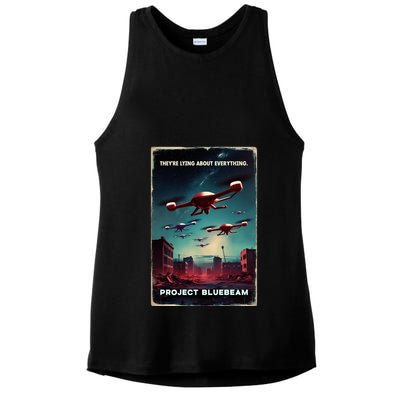 New Jersey Drones Ufo Uap Project Bluebeam Ladies PosiCharge Tri-Blend Wicking Tank
