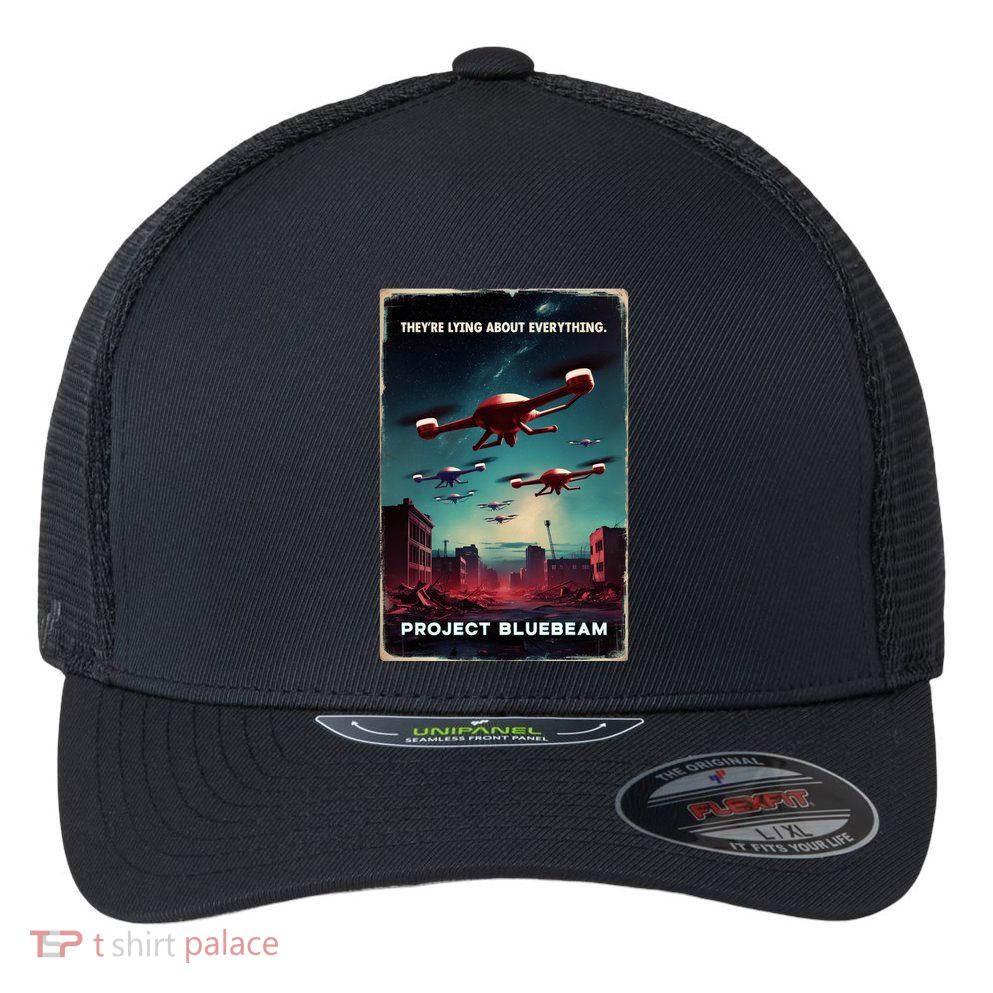 New Jersey Drones Ufo Uap Project Bluebeam Flexfit Unipanel Trucker Cap