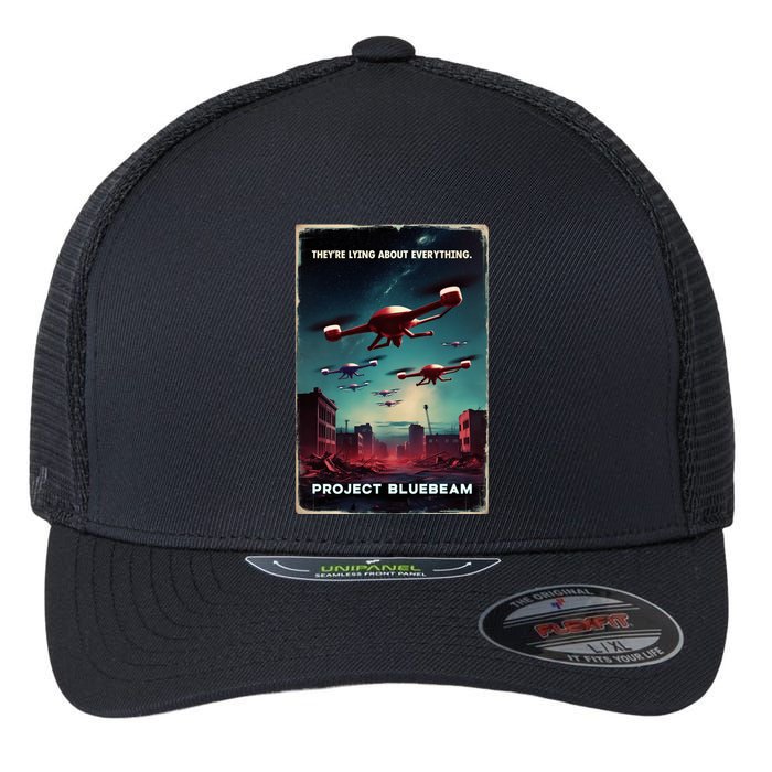 New Jersey Drones Ufo Uap Project Bluebeam Flexfit Unipanel Trucker Cap