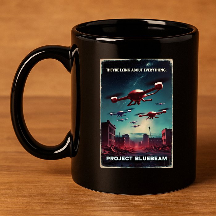 New Jersey Drones Ufo Uap Project Bluebeam 11oz C Handle Ceramic Mug