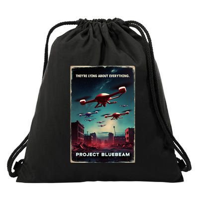 New Jersey Drones Ufo Uap Project Bluebeam Drawstring Bag