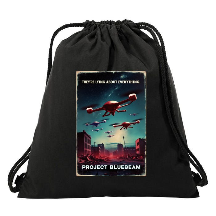 New Jersey Drones Ufo Uap Project Bluebeam Drawstring Bag