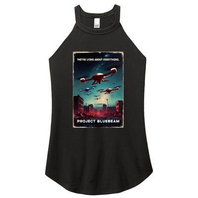 New Jersey Drones Ufo Uap Project Bluebeam Women's Perfect Tri Rocker Tank