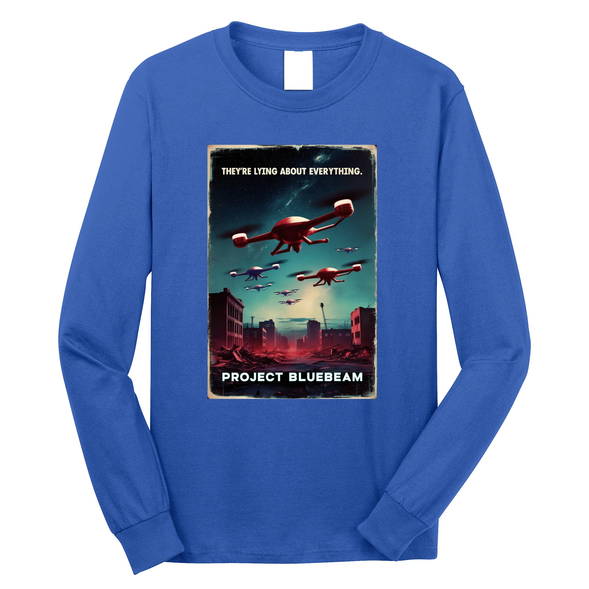 New Jersey Drones Ufo Uap Project Bluebeam Long Sleeve Shirt