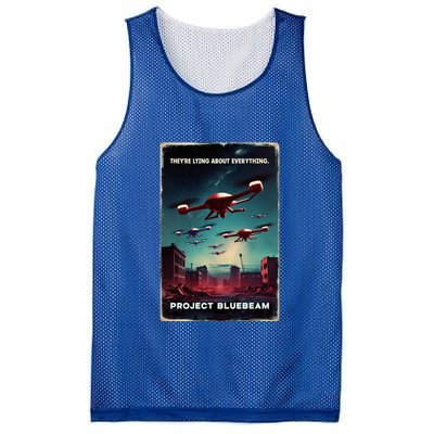 New Jersey Drones Ufo Uap Project Bluebeam Mesh Reversible Basketball Jersey Tank