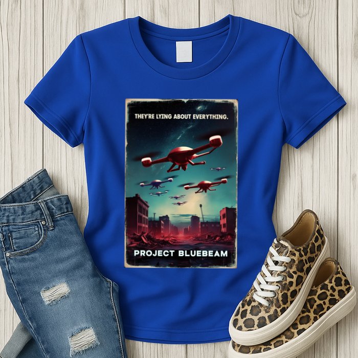 New Jersey Drones Ufo Uap Project Bluebeam Womens T-Shirt