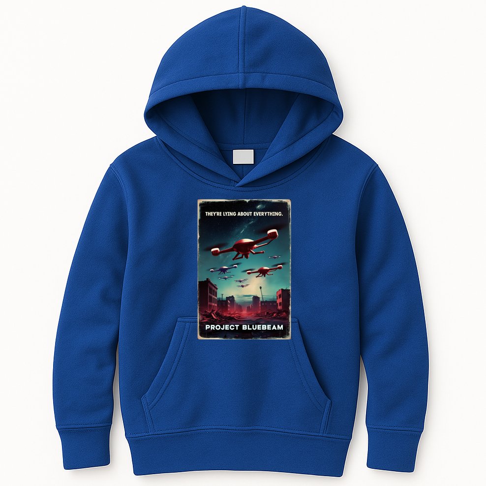 New Jersey Drones Ufo Uap Project Bluebeam Kids Hoodie