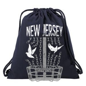 New Jersey Disc Golf Player Breaking Chains Birdie Meaningful Gift Drawstring Bag