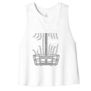 New Jersey Disc Golf Player Breaking Chains Birdie Meaningful Gift Women's Racerback Cropped Tank