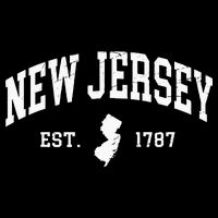 New Jersey Est 1787 Distressed Worn Cooling Performance Crew T-Shirt