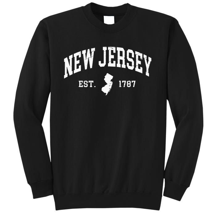 New Jersey Est 1787 Distressed Worn Sweatshirt