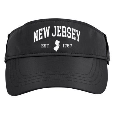 New Jersey Est 1787 Distressed Worn Adult Drive Performance Visor