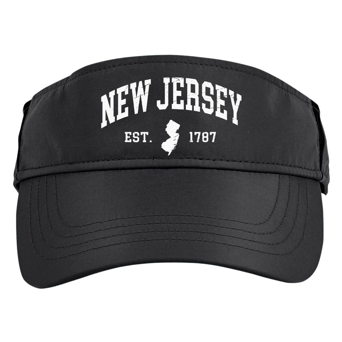 New Jersey Est 1787 Distressed Worn Adult Drive Performance Visor
