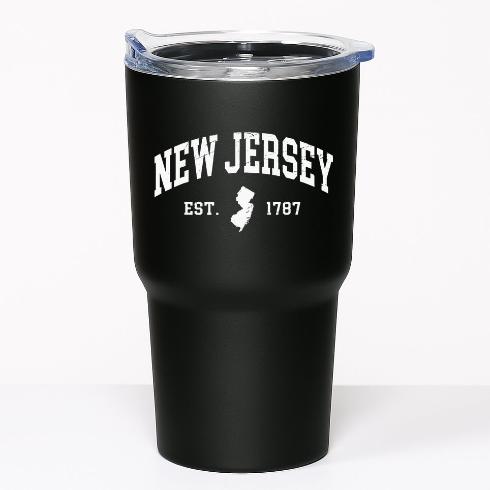 New Jersey Est 1787 Distressed Worn Tumbler