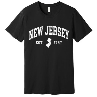 New Jersey Est 1787 Distressed Worn Premium T-Shirt
