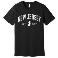 New Jersey Est 1787 Distressed Worn Premium T-Shirt