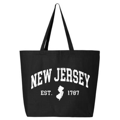 New Jersey Est 1787 Distressed Worn 25L Jumbo Tote