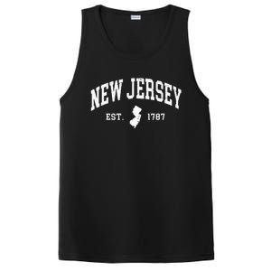 New Jersey Est 1787 Distressed Worn PosiCharge Competitor Tank