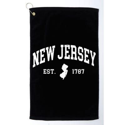 New Jersey Est 1787 Distressed Worn Golf Towel