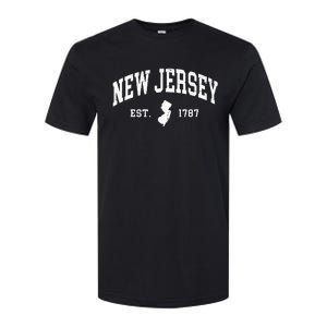 New Jersey Est 1787 Distressed Worn Softstyle CVC T-Shirt