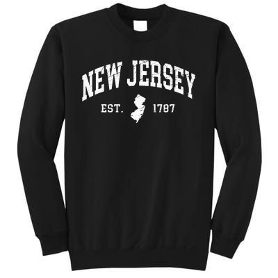 New Jersey Est. 1787 Distressed Worn Design Classic Sweatshirt