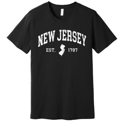 New Jersey Est. 1787 Distressed Worn Design Classic Premium T-Shirt