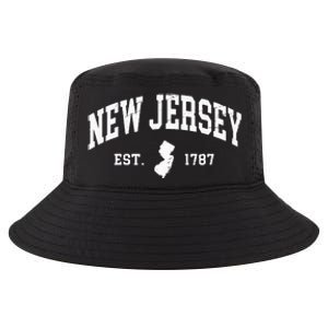 New Jersey Est 1787 Distressed Worn Design Classic Cool Comfort Performance Bucket Hat