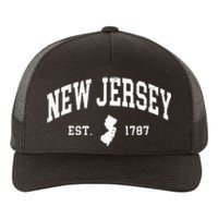 New Jersey Est 1787 Distressed Worn Design Classic Yupoong Adult 5-Panel Trucker Hat