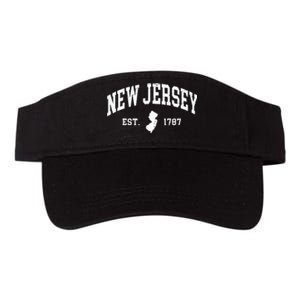 New Jersey Est 1787 Distressed Worn Design Classic Valucap Bio-Washed Visor