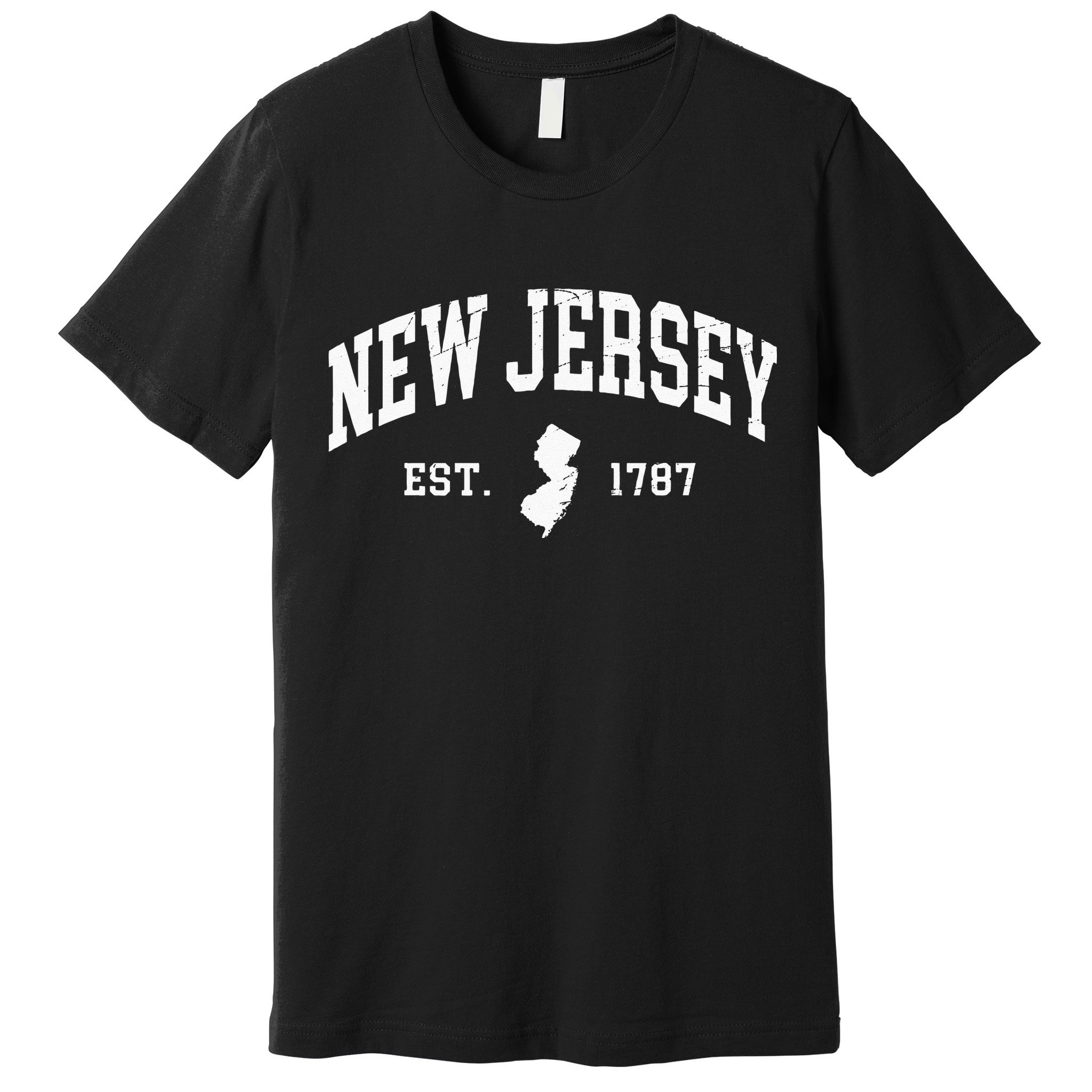 New Jersey Est 1787 Distressed Worn Premium T-Shirt