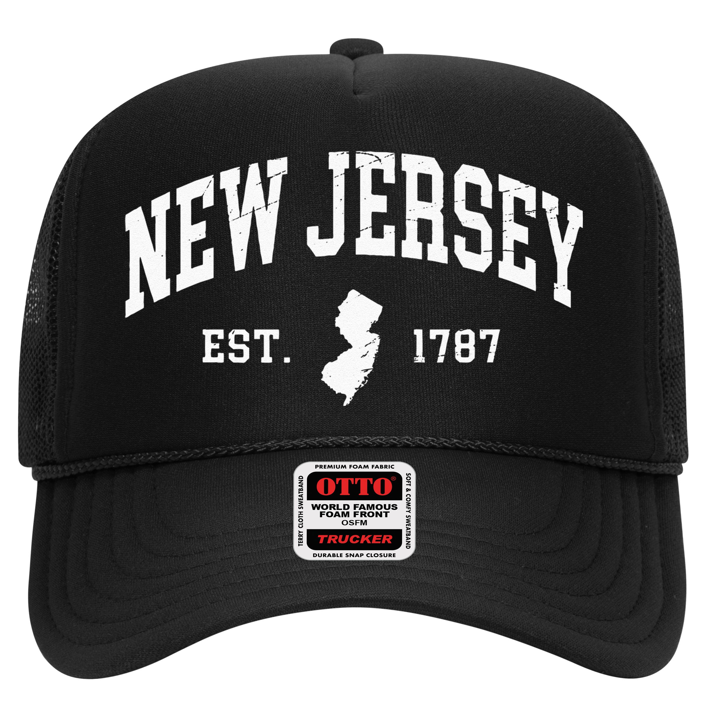 New Jersey Est 1787 Distressed Worn Hat
