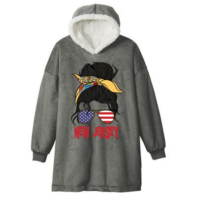 New Jersey For Girl New Jersey Proud State Flag For Women Hooded Wearable Blanket