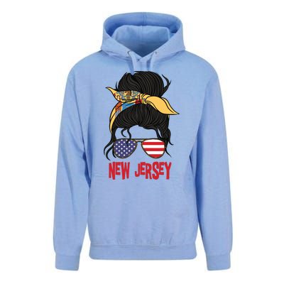 New Jersey For Girl New Jersey Proud State Flag For Women Unisex Surf Hoodie