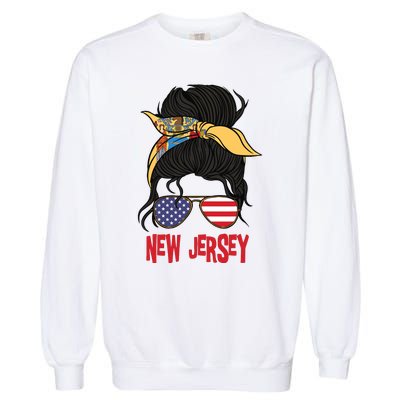 New Jersey For Girl New Jersey Proud State Flag For Women Garment-Dyed Sweatshirt