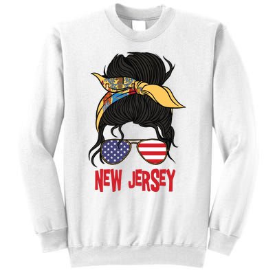 New Jersey For Girl New Jersey Proud State Flag For Women Sweatshirt