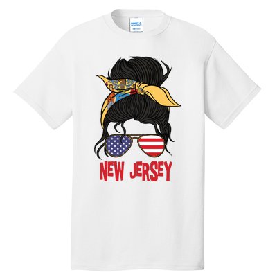 New Jersey For Girl New Jersey Proud State Flag For Women Tall T-Shirt