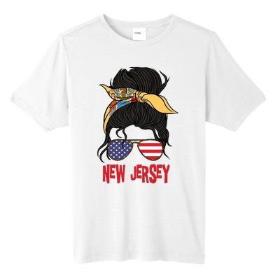 New Jersey For Girl New Jersey Proud State Flag For Women Tall Fusion ChromaSoft Performance T-Shirt