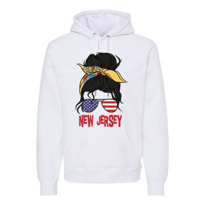 New Jersey For Girl New Jersey Proud State Flag For Women Premium Hoodie