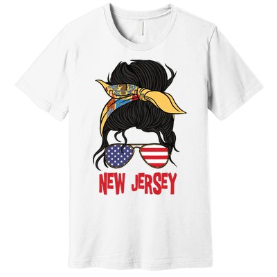 New Jersey For Girl New Jersey Proud State Flag For Women Premium T-Shirt