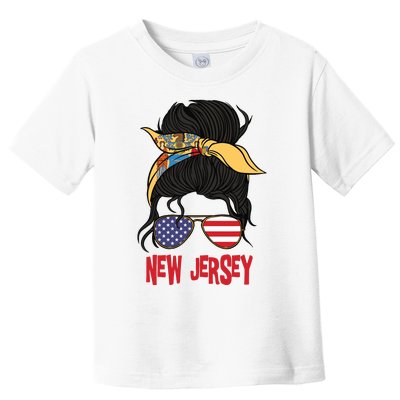 New Jersey For Girl New Jersey Proud State Flag For Women Toddler T-Shirt