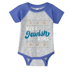 Nice Jewish Funny Ugly Hanukkah Sweater  Infant Baby Jersey Bodysuit